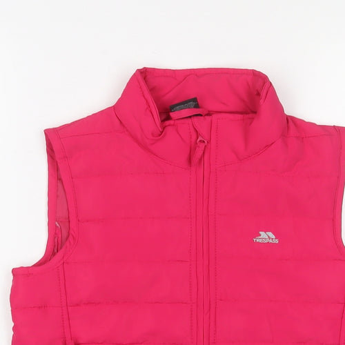 Trespass Girls Pink Gilet Jacket Size 11-12 Years Zip - Zip Pockets