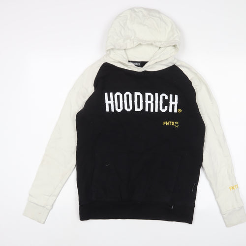 Hoodrich Mens Black Cotton Pullover Hoodie Size XS