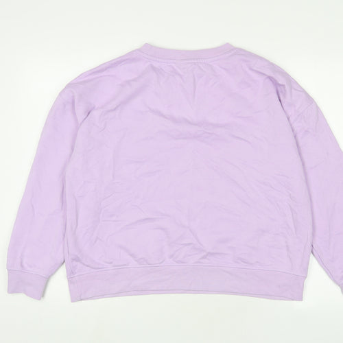 Disney Womens Purple Cotton Pullover Sweatshirt Size M Pullover - Stitch