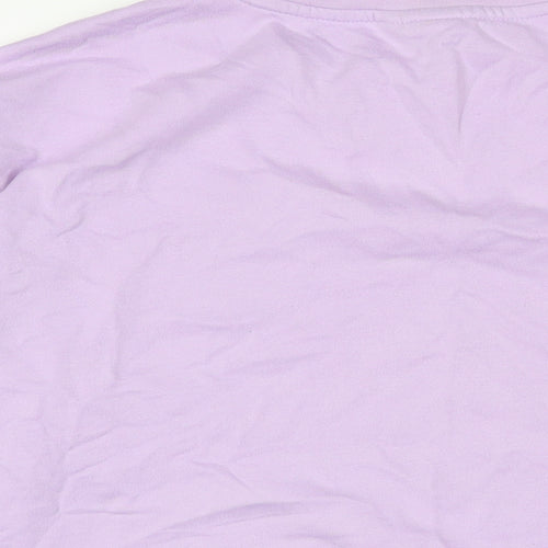 Disney Womens Purple Cotton Pullover Sweatshirt Size M Pullover - Stitch
