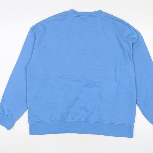 Disney Womens Blue Cotton Pullover Sweatshirt Size M Pullover - Stitch