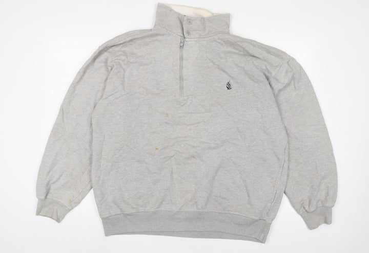Nautica Mens Grey Cotton Pullover Sweatshirt Size L