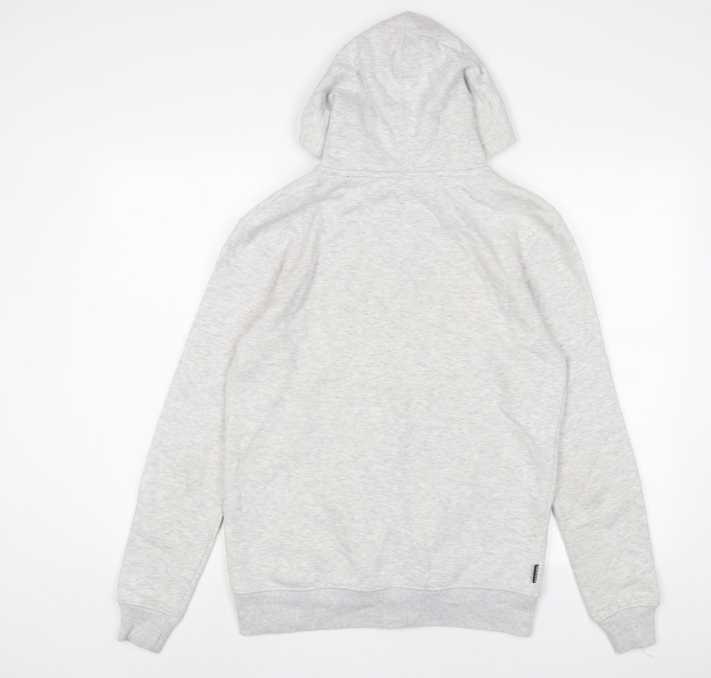 Gym King Mens Grey Cotton Full Zip Hoodie Size M - Logo, Embroidered