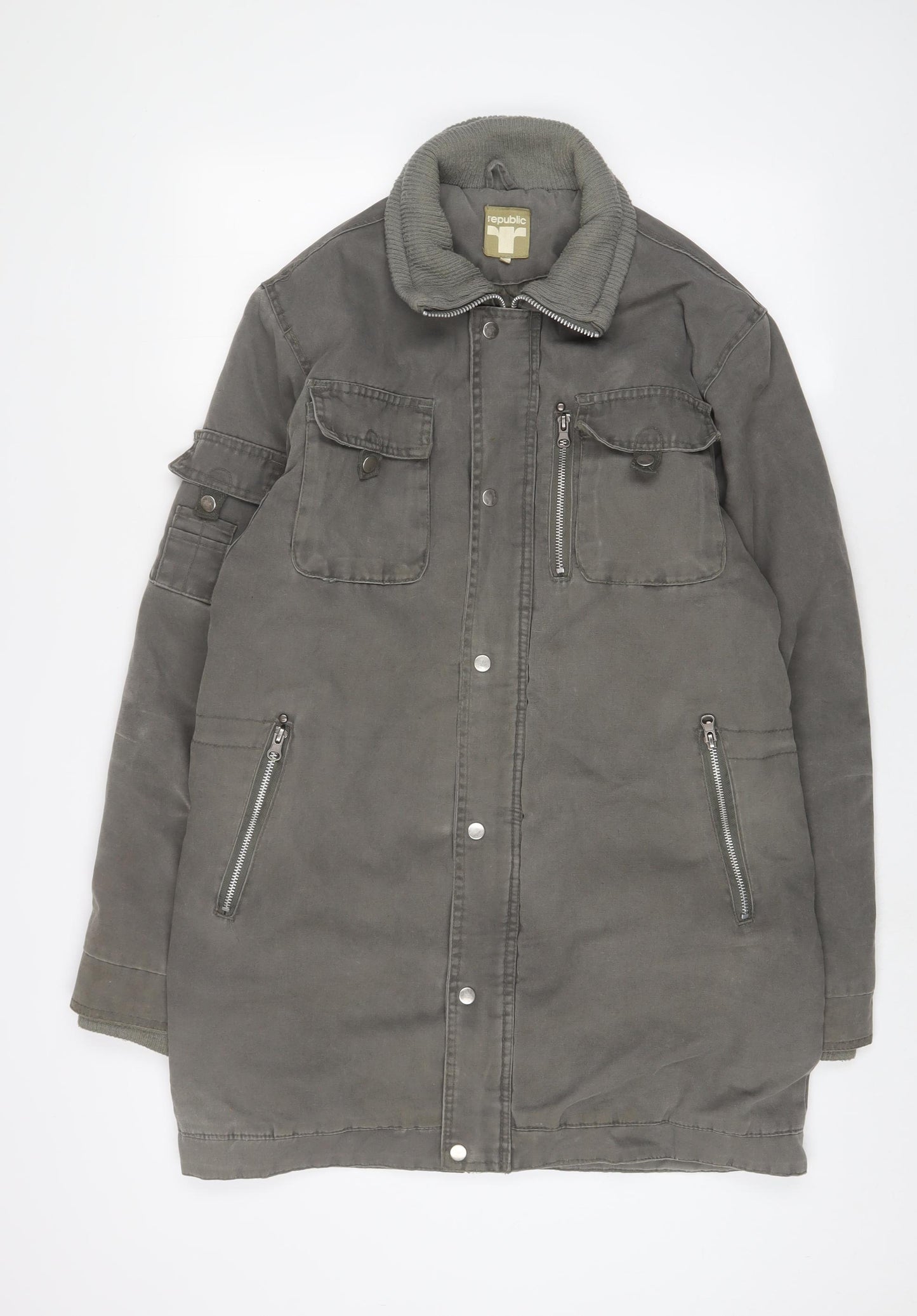 Republic Mens Brown Jacket Size M Zip