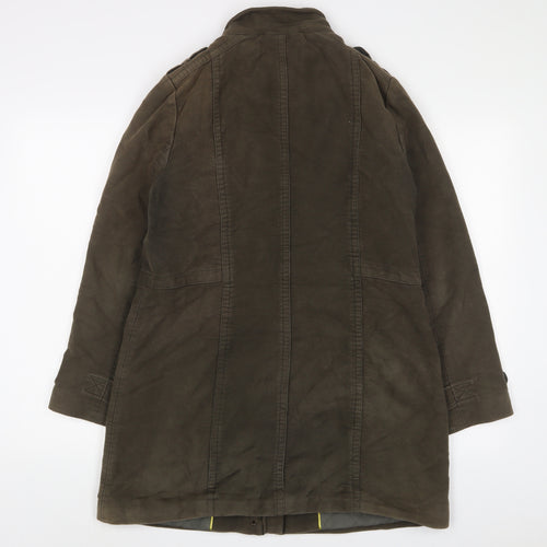 White Stuff Womens Green Military Jacket Jacket Size 10 Zip