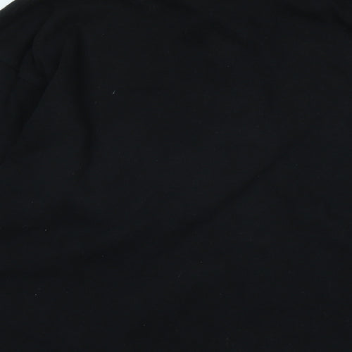 Nuttalls Mens Black Cotton Polo Size L Collared Button - New Zealand