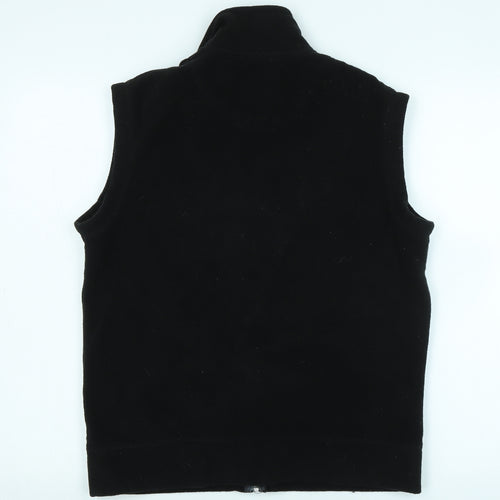 Royal Tag Womens Black Gilet Waistcoat Size M Zip - Logo