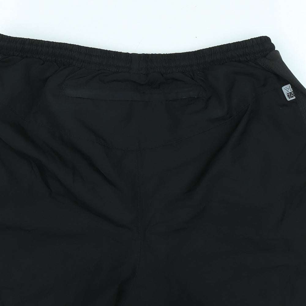 Karrimor Mens Black Polyester Bermuda Shorts Size M L15 in Regular Tie - Logo - swim shorts