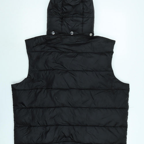 Alessandro zavetti Mens Black Gilet Waistcoat Size XL Zip - Logo