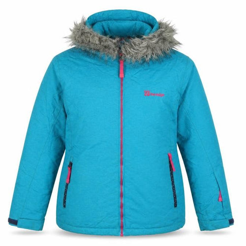 The Edge Girls Blue Quilted Coat Size 11 Years Zip - Logo
