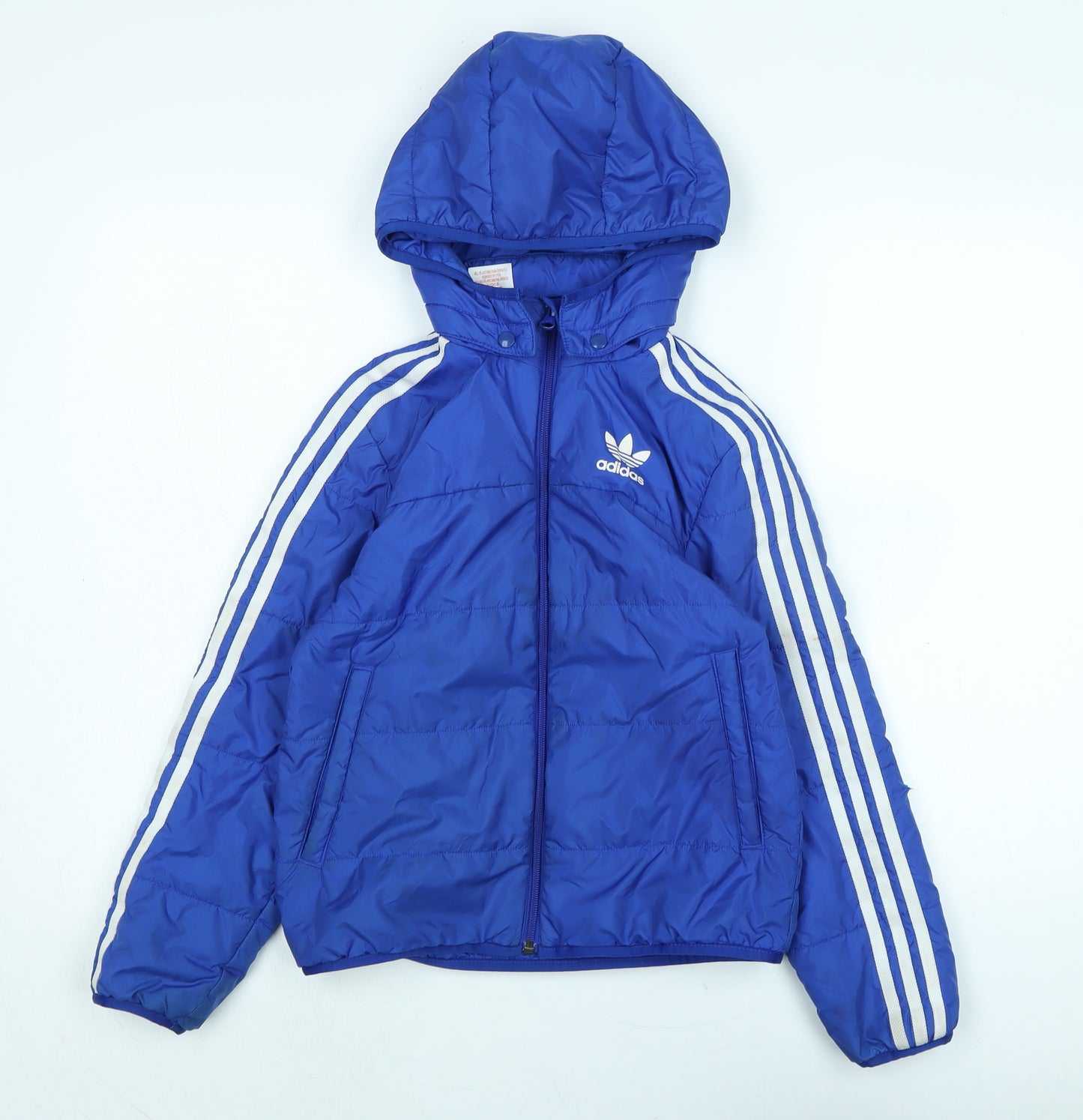 adidas Boys Blue Anorak Jacket Size 10-11 Years Zip - Logo