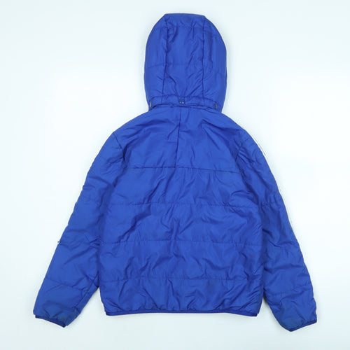 adidas Boys Blue Anorak Jacket Size 10-11 Years Zip - Logo