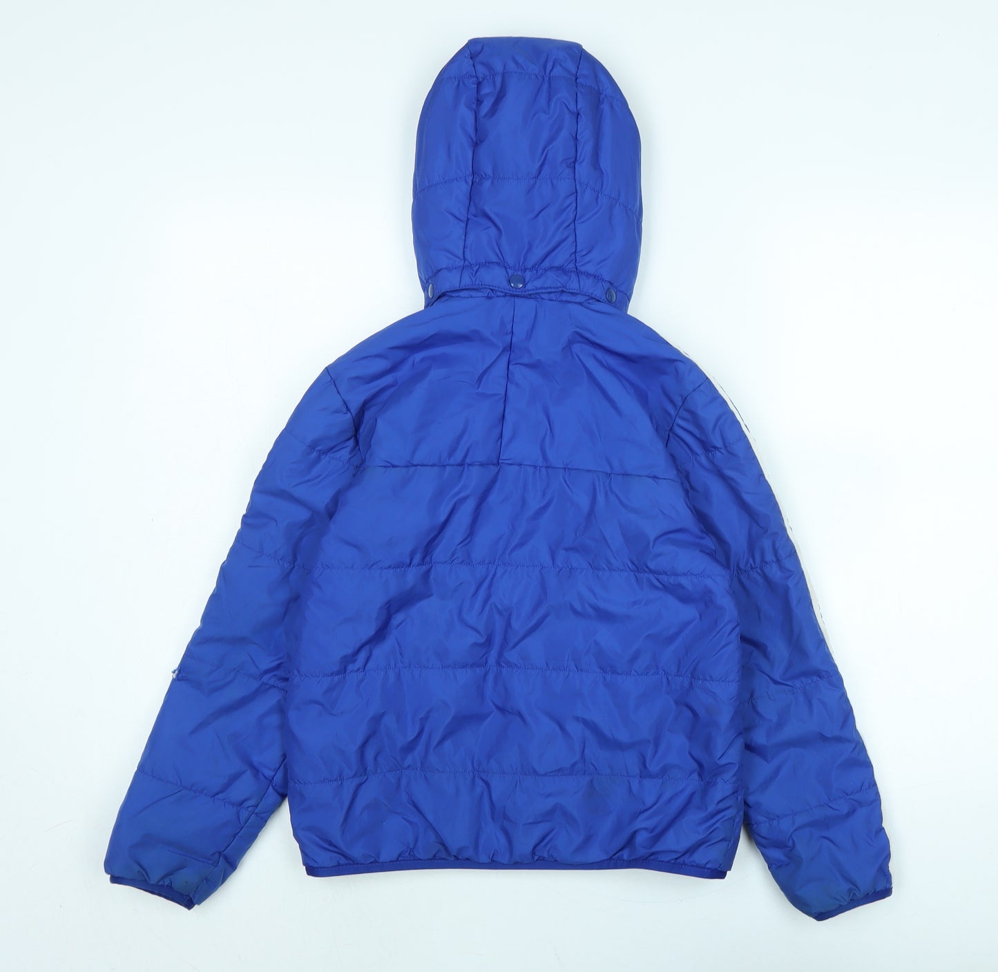 adidas Boys Blue Anorak Jacket Size 10-11 Years Zip - Logo