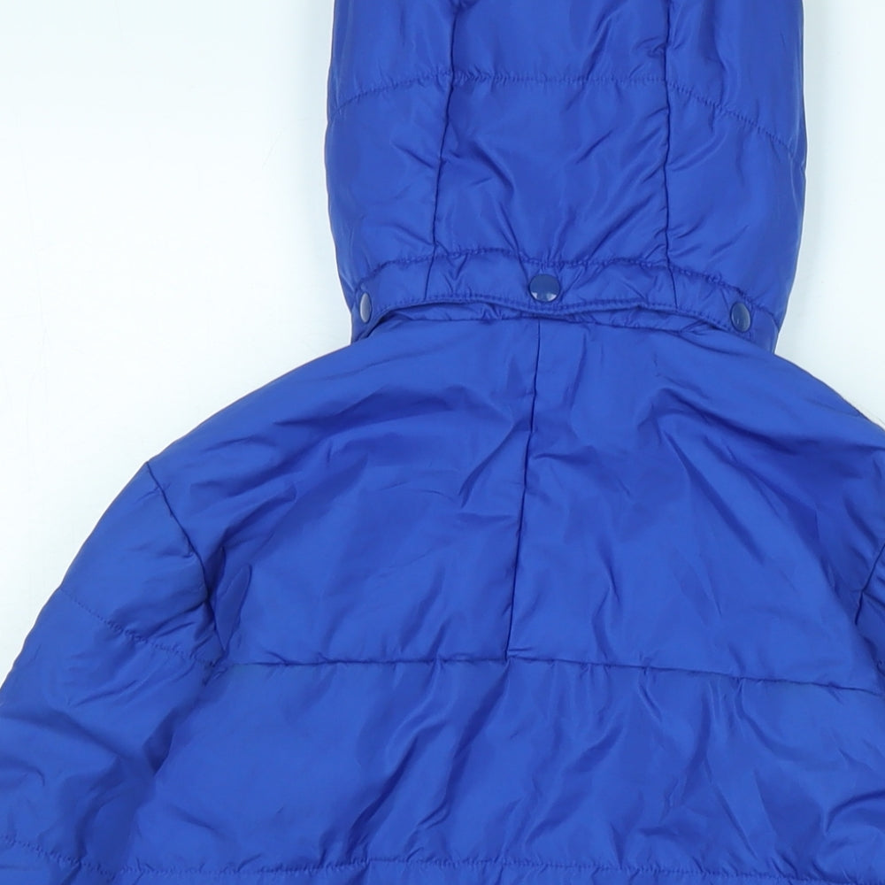 adidas Boys Blue Anorak Jacket Size 10-11 Years Zip - Logo