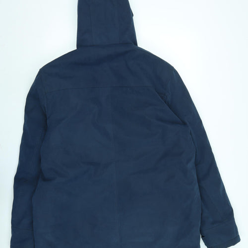 Livergy Mens Blue Anorak Coat Size 40 Zip - Logo
