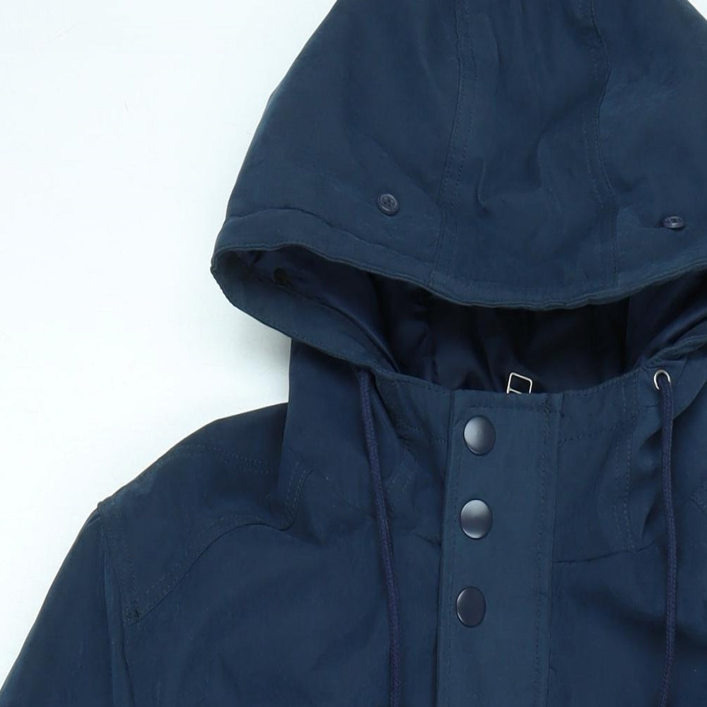 Livergy Mens Blue Anorak Coat Size 40 Zip - Logo