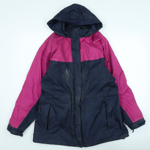 Snowdonia Womens Blue Anorak Coat Size 16 Zip - Logo