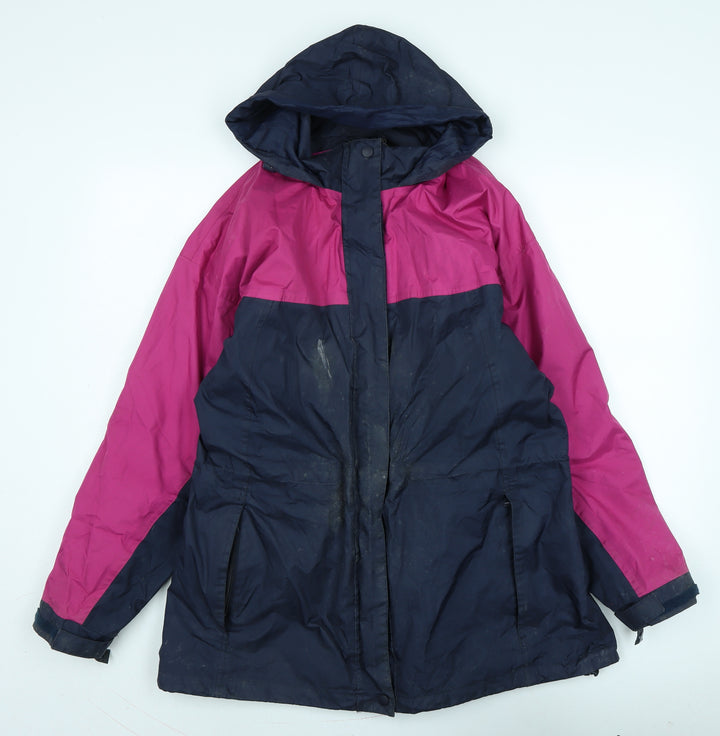 Snowdonia Womens Blue Anorak Coat Size 16 Zip - Logo