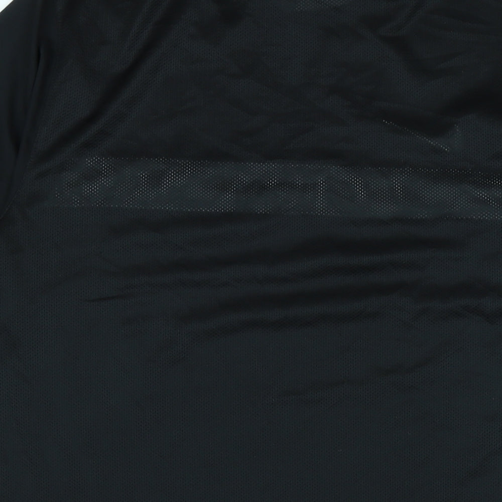 Nike Mens Black Polyester T-Shirt Size XL Crew Neck - Logo