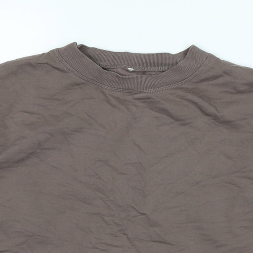 Hllit Womens Brown Cotton Pullover Sweatshirt One Size - Logo