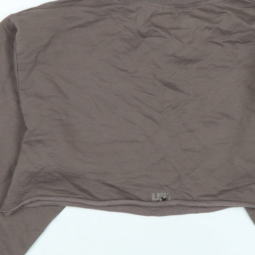 Hllit Womens Brown Cotton Pullover Sweatshirt One Size - Logo