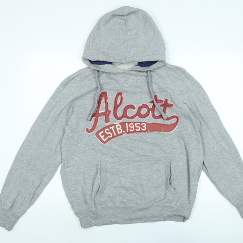 alcott Mens Grey Cotton Pullover Hoodie Size M - Alcott