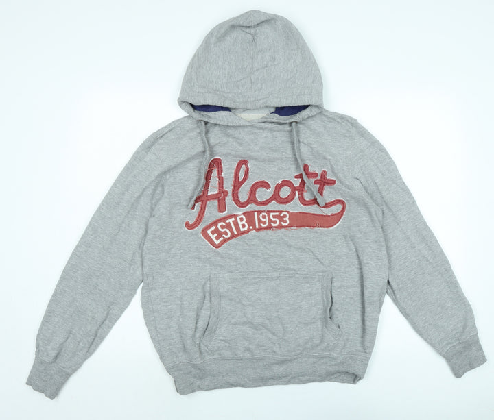 alcott Mens Grey Cotton Pullover Hoodie Size M - Alcott