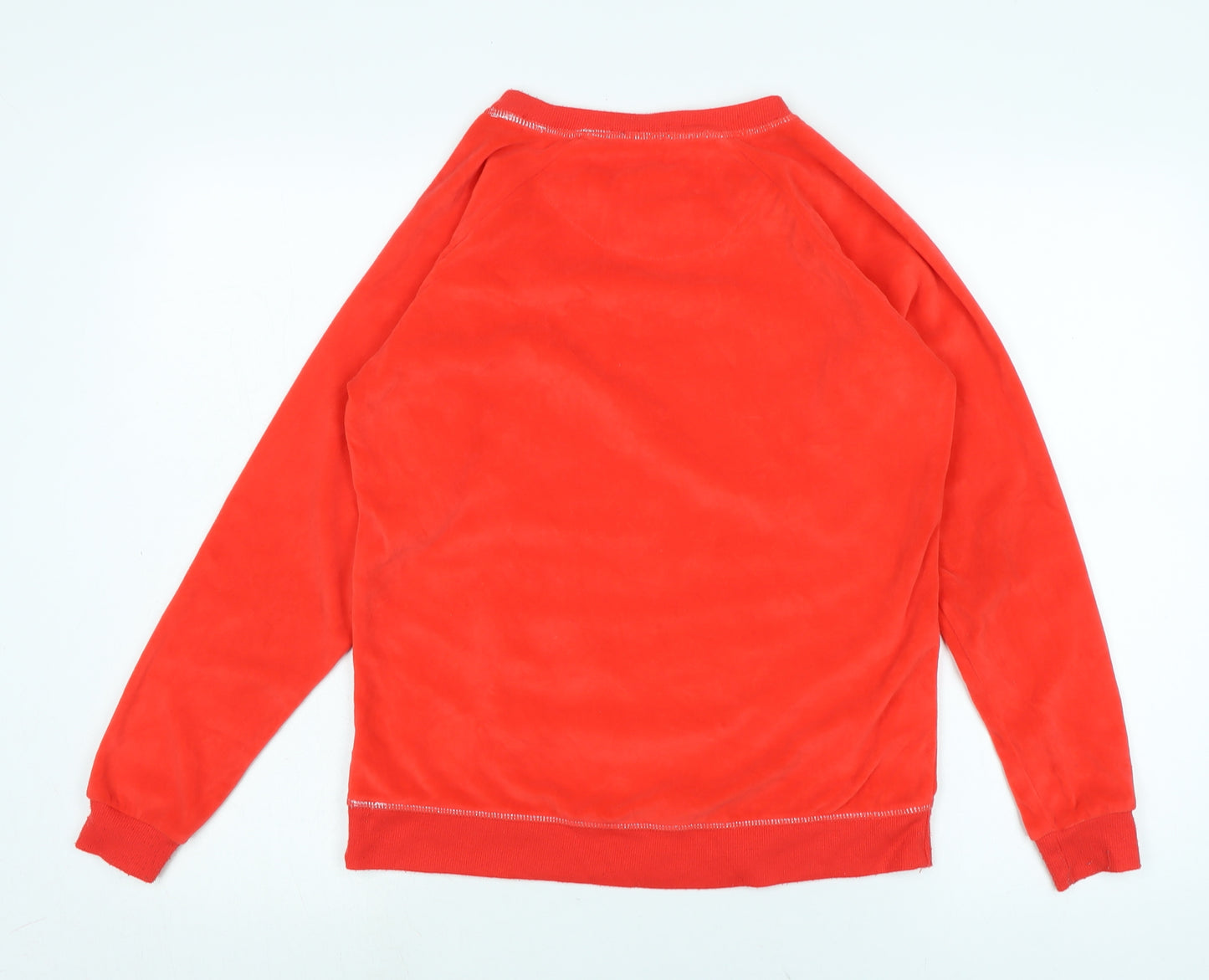 Disney Womens Red Crew Neck Polyester Pullover Jumper Size 8 - Bonjour Oooh La La