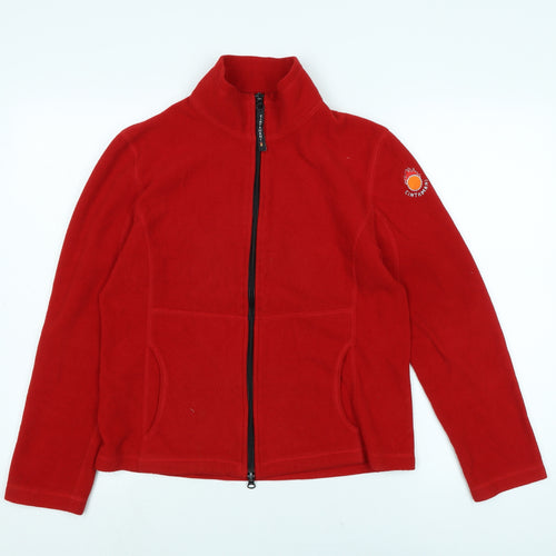 Cintamani Womens Red Jacket Size M Zip - Logo