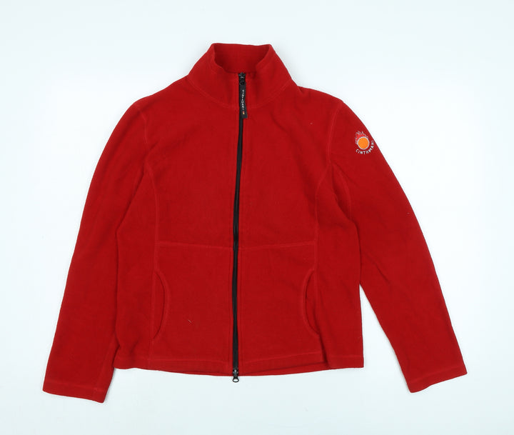 Cintamani Womens Red Jacket Size M Zip - Logo