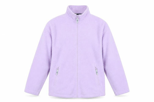 Front view of Neutral territory women’s purple jacket, size M, zip - logo