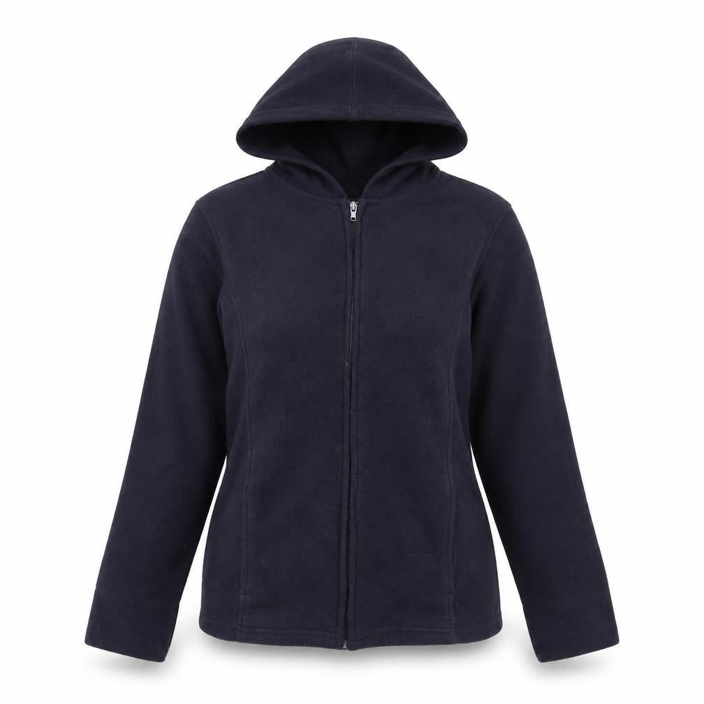 Front view of La Redoute women’s purple jacket, size M, zip - logo