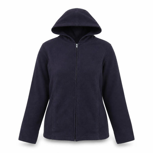 Front view of La Redoute women’s purple jacket, size M, zip - logo