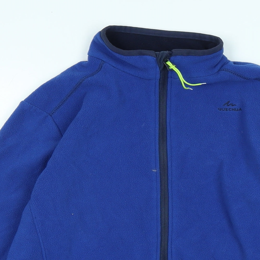 Decathalon Boys Blue Jacket Size 12-13 Years Zip - Quechua