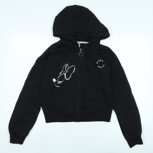 Disney Womens Black Jacket Size XS Zip - Minnie Mouse