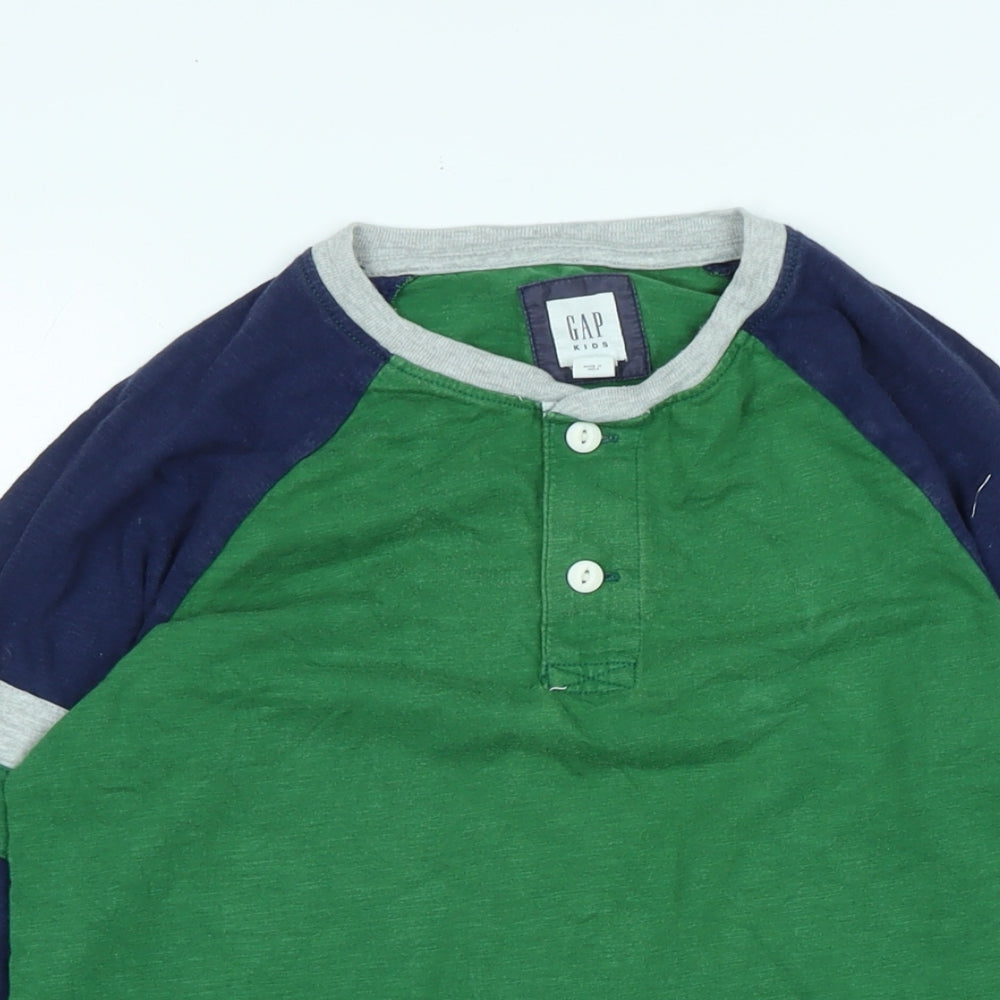 Gap Boys Blue Cotton Jersey Polo Size M Crew Neck - Gap New York - Age 10-12 yrs