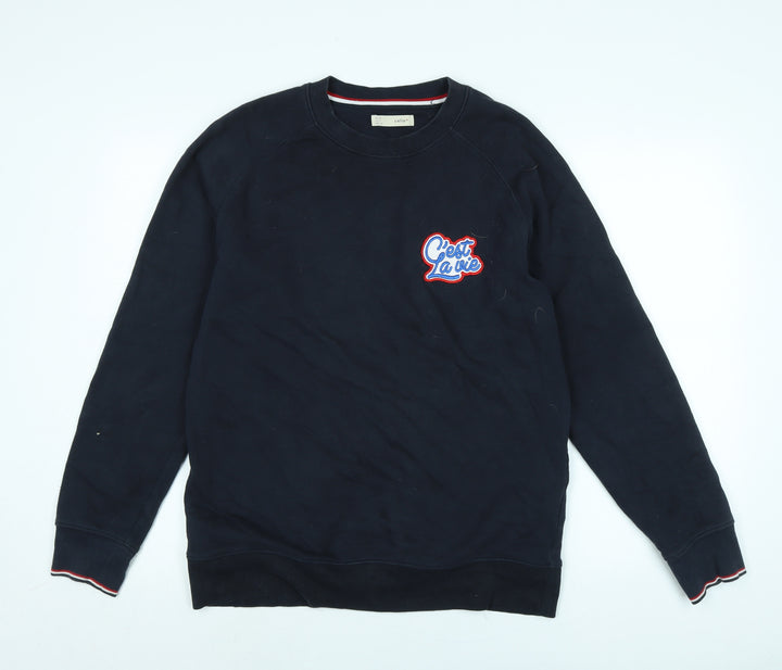 celio* Womens Blue Cotton Pullover Sweatshirt Size M - C'est La vie