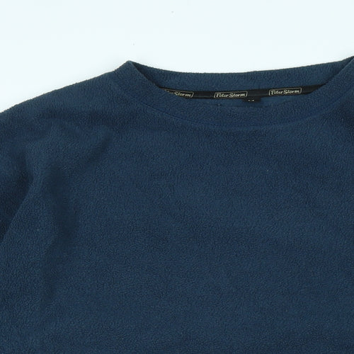 Peter Storm Mens Blue Crew Neck Polyester Pullover Jumper Size M Long Sleeve - Logo