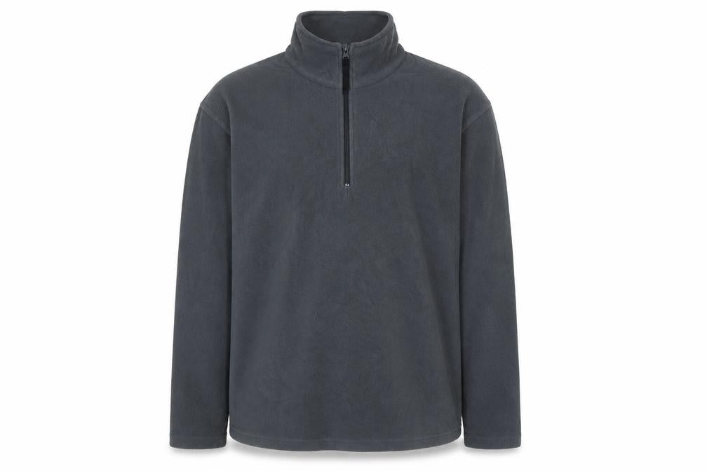 rega Mens Grey Mock Neck Polyester Henley Jumper Size XL Long Sleeve - Logo