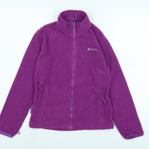 Mountain Warehouse Girls Purple Jacket Size 9-10 Years Zip - Logo