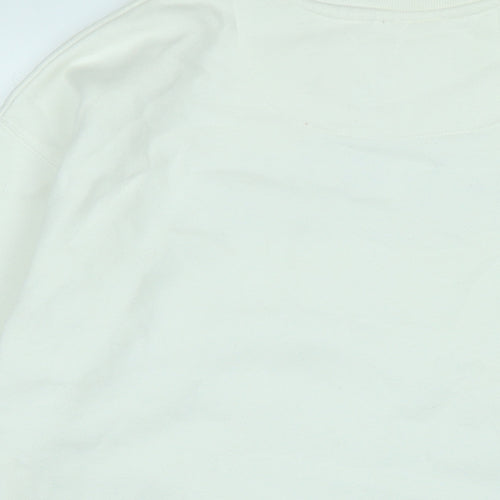 Jack Wills Womens Ivory Polyester Pullover Sweatshirt Size 8 - Logo