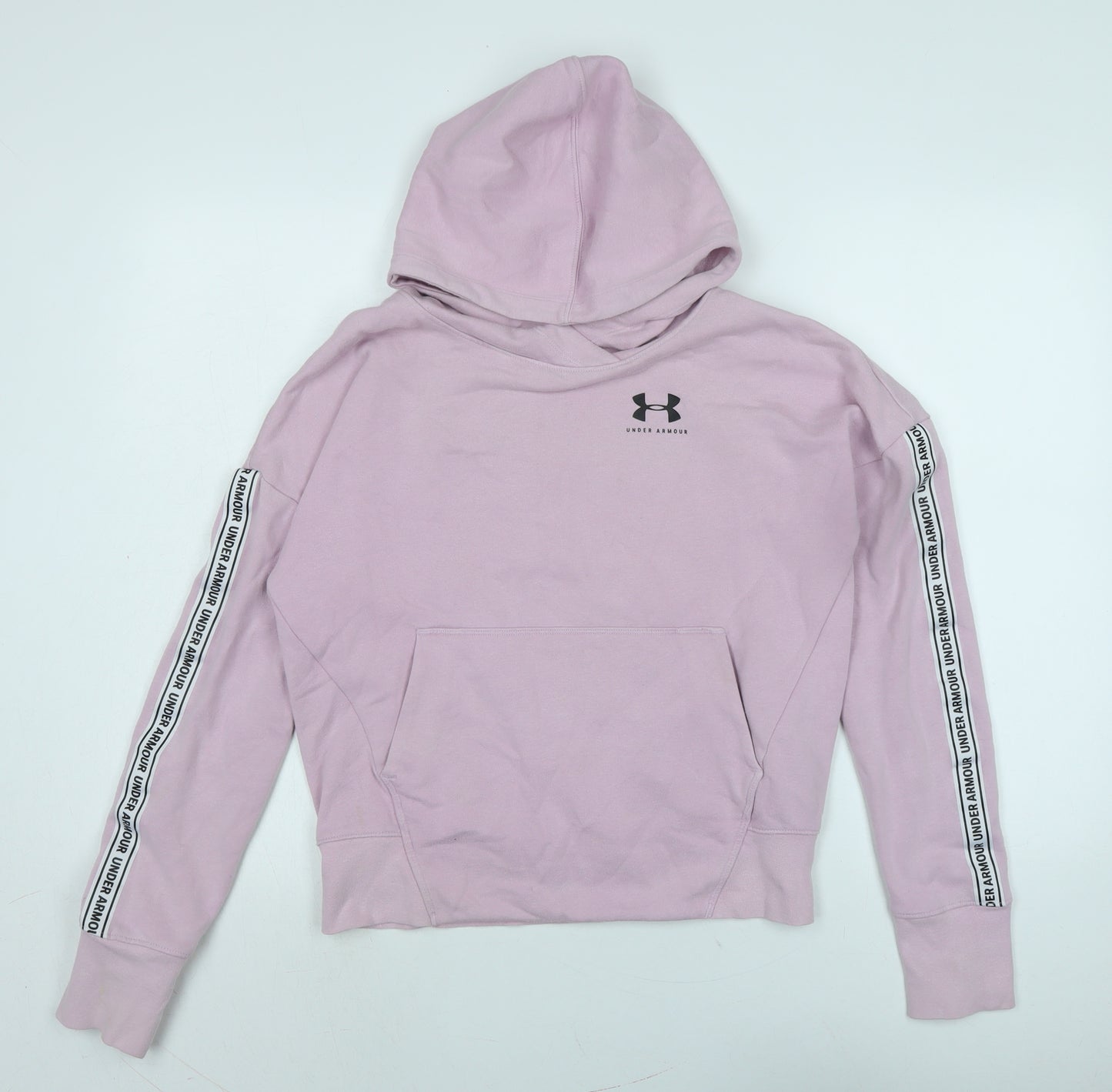 Under armour Girls Pink Polyester Pullover Hoodie Size XL - Logo