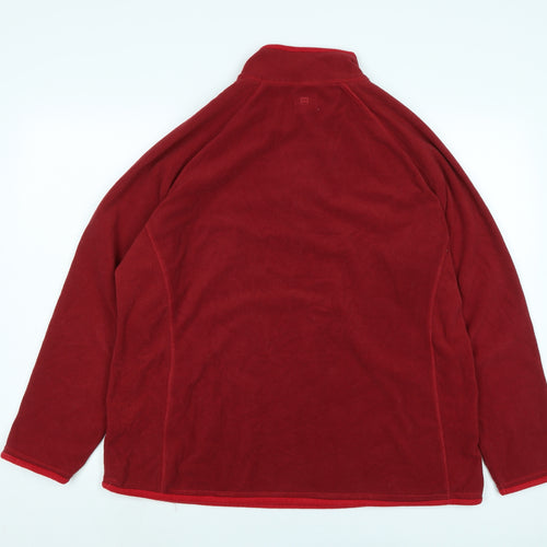 Mountain Warehouse Womens Red Mock Neck Polyester Pullover Jumper Size 20 - Logo