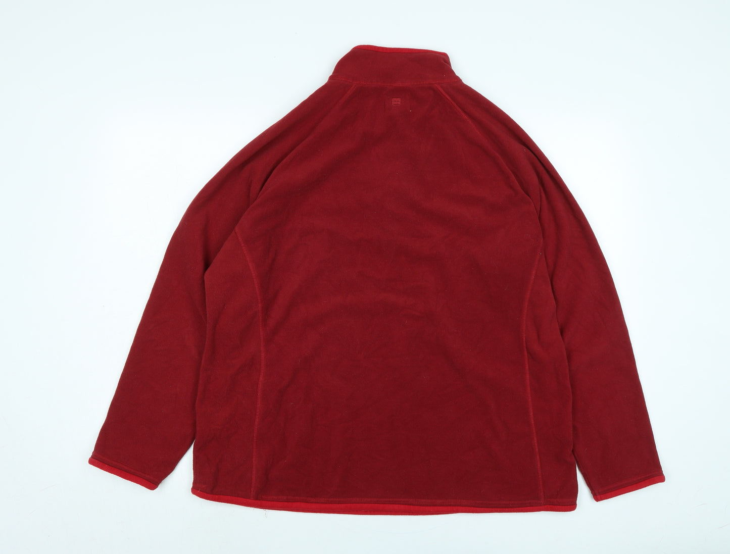 Mountain Warehouse Womens Red Mock Neck Polyester Pullover Jumper Size 20 - Logo