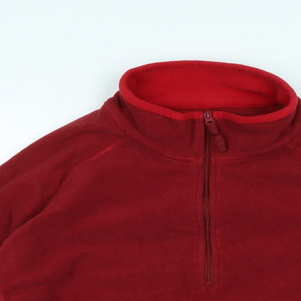 Mountain Warehouse Womens Red Mock Neck Polyester Pullover Jumper Size 20 - Logo