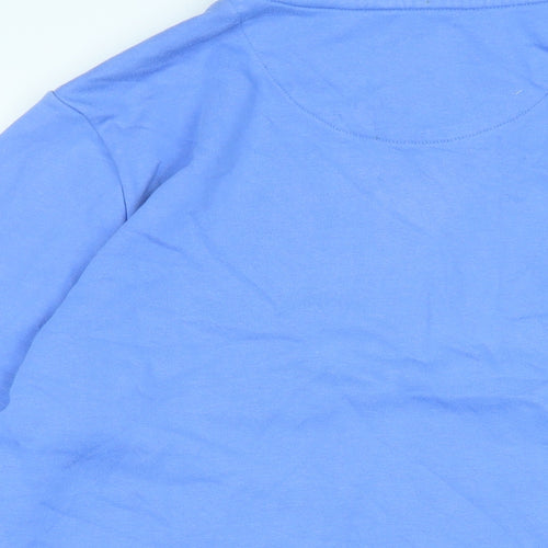 Lands End Womens Blue Polyester Pullover Sweatshirt Size XL - Logo