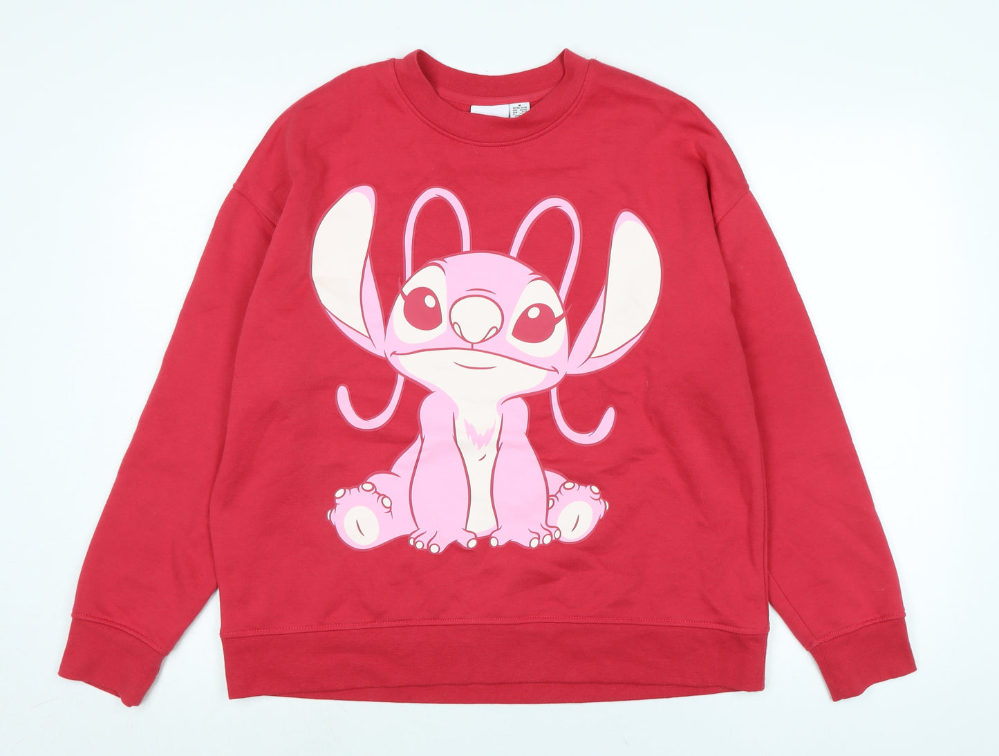 Disney Womens Red Polyester Pullover Sweatshirt Size M - Disney Character