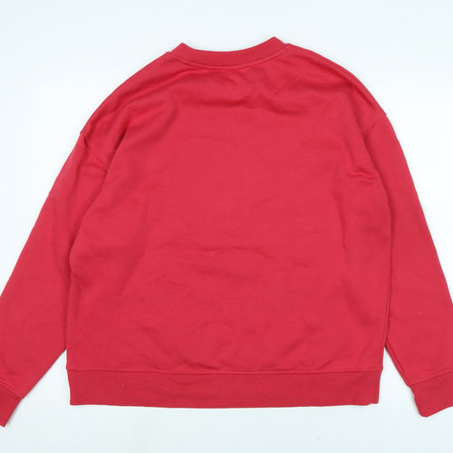 Disney Womens Red Polyester Pullover Sweatshirt Size M - Disney Character