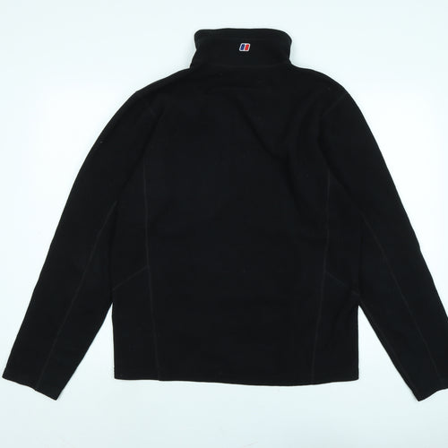 Berghaus Mens Black Mock Neck Polyester Pullover Jumper Size M Long Sleeve - Logo