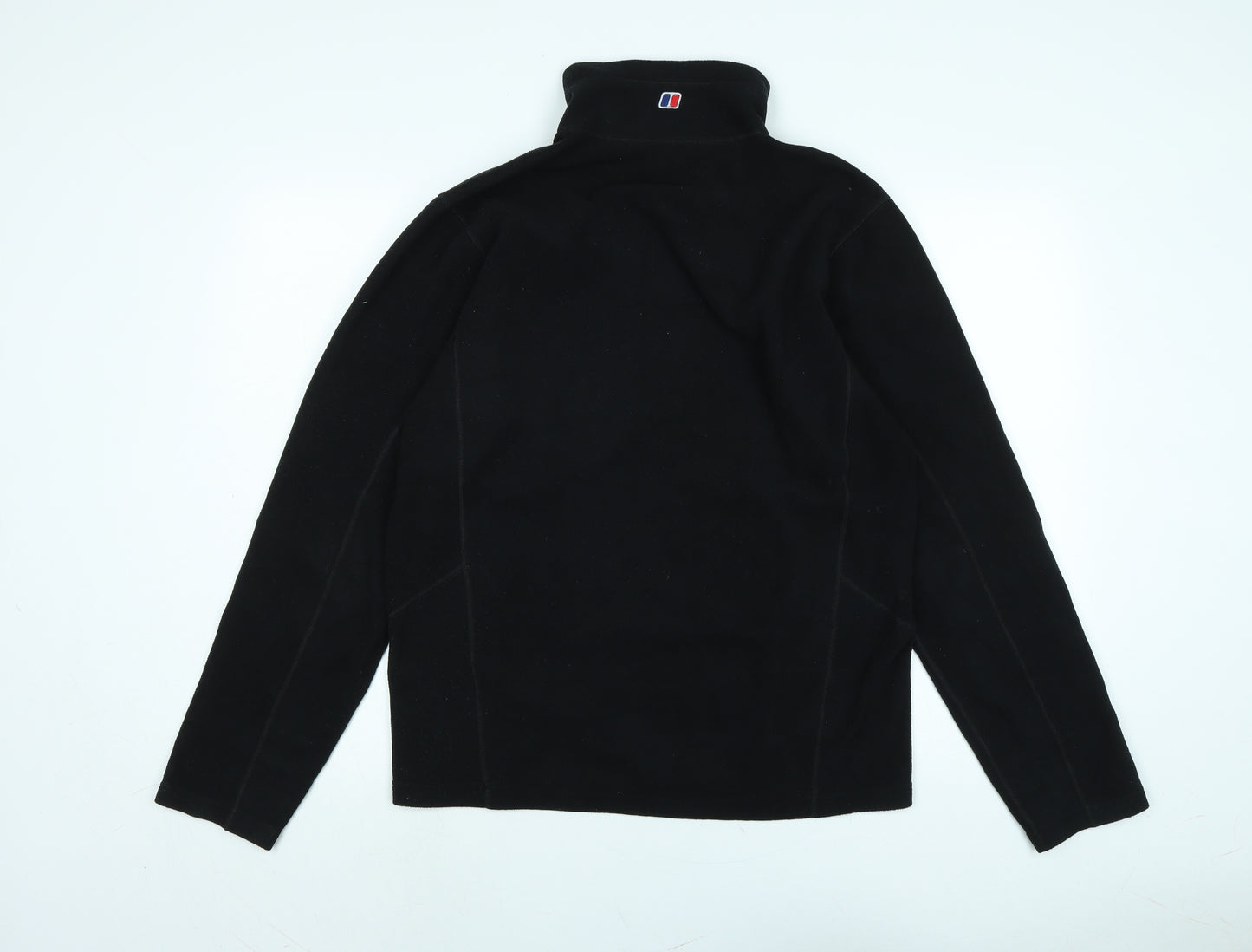 Berghaus Mens Black Mock Neck Polyester Pullover Jumper Size M Long Sleeve - Logo